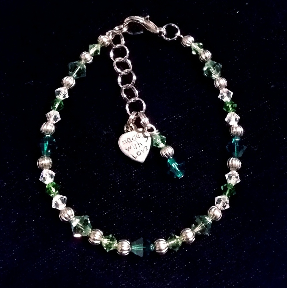 Evergreen Swarovski Crystal Bracelet💚